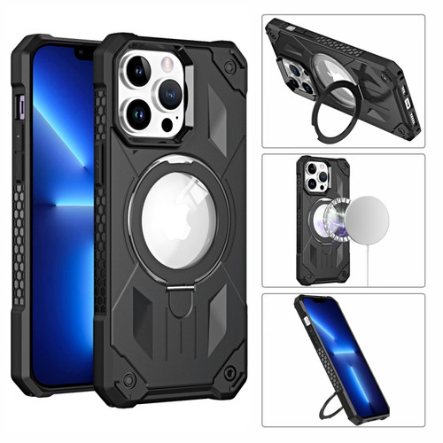 iPhone 13 Pro MagSafe Magnetic Holder Phone Case - Black