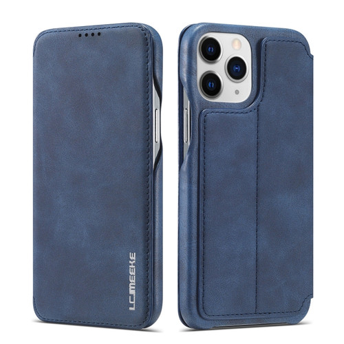 iPhone 13 Pro LC.IMEEKE Hon Ancient Series Horizontal Flip Leather Case with Holder & Card Slot  - Blue