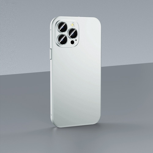 iPhone 13 Pro Skin Feel Frosted Metal Phone Case - Silver