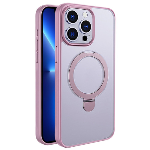 iPhone 13 Pro Multifunctional MagSafe Holder Phone Case - Pink