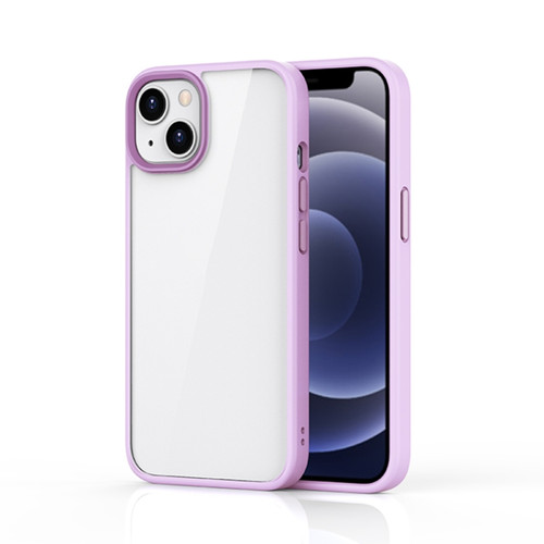 iPhone 13 Ming Shield Hybrid Frosted Transparent PC + TPU Scratchproof Shockproof Case - Purple