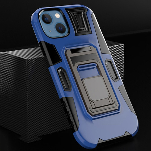 iPhone 13 MechaWarrior Multifunctional Holder Phone Case - Blue