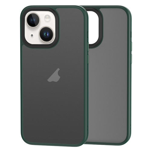 iPhone 13 Brilliant Series Micro-frosted Anti-fingerprint PC Phone Case - Green