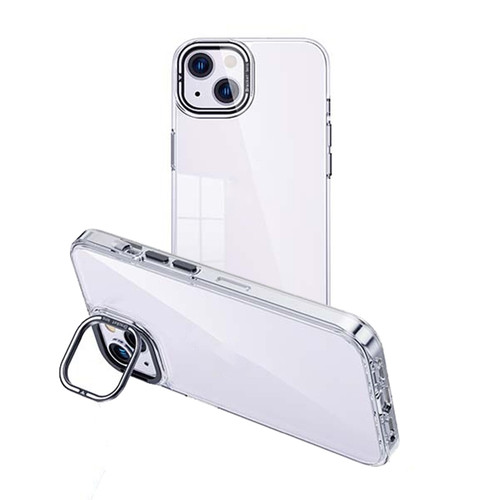 iPhone 13 Invisible Camera Holder Transparent Phone Case - Silver