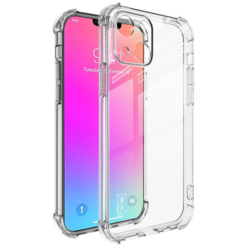 iPhone 13 IMAK All-inclusive Shockproof Airbag TPU Phone Case with Screen Protector - Transparent