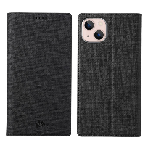 iPhone 13 ViLi DMX Series Shockproof Magsafe Magnetic Horizontal Flip Leather Phone Case - Black