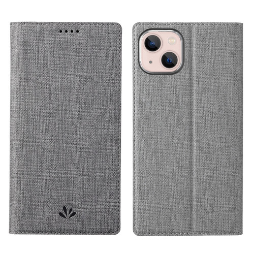 iPhone 13 ViLi DMX Series Shockproof Magsafe Magnetic Horizontal Flip Leather Phone Case - Grey
