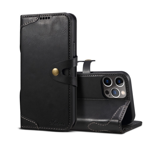 iPhone 13 Calf Texture Buckle Horizontal Flip Leather Case with Holder & Card Slots & Wallet - Black