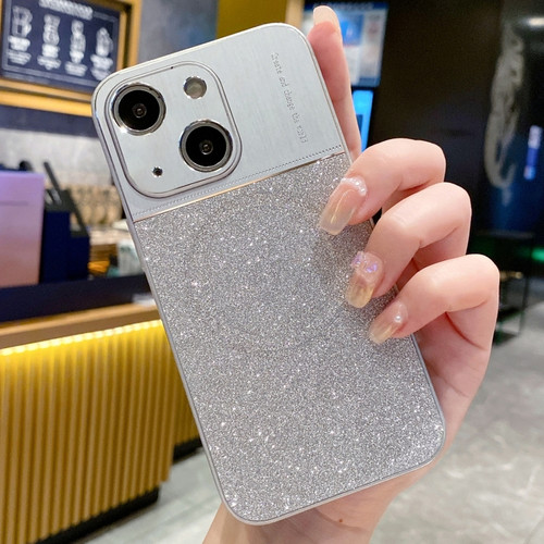 iPhone 13 Magsafe Magnetic Metallic Glitter Powder Shockproof Phone Case - Grey