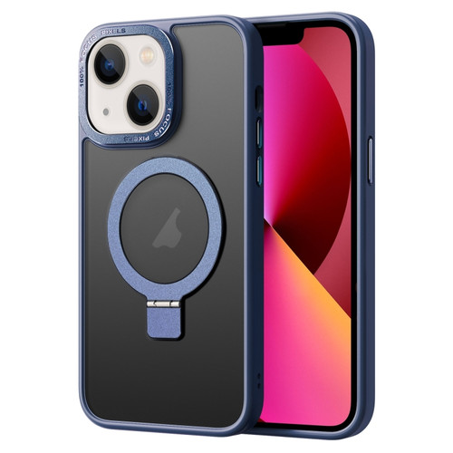 iPhone 13 Skin Feel MagSafe Magnetic Holder Phone Case - Dark Blue