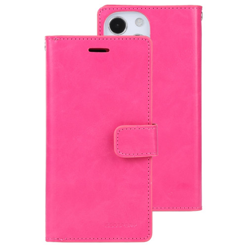 iPhone 13 GOOSPERY MANSOOR Crazy Horse Texture Horizontal Flip Leather Case with Holder & Card Slots & Wallet - Rose Red