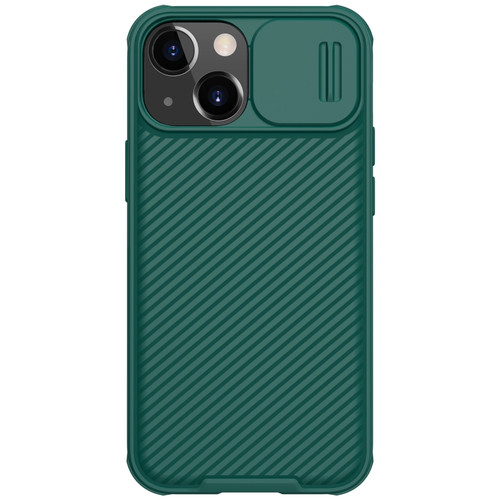 iPhone 13 NILLKIN Black Mirror Pro Series Camshield Full Coverage Dust-proof Scratch Resistant Phone Case - Green