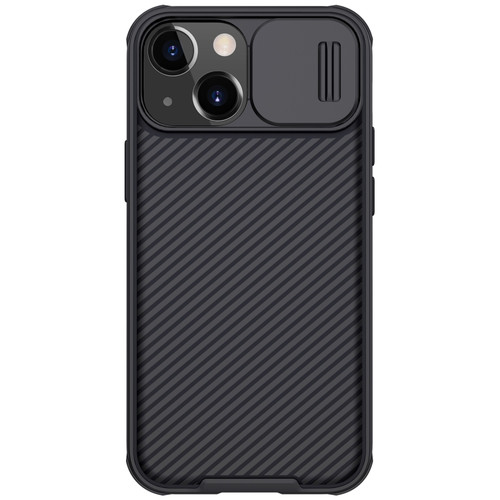 iPhone 13 NILLKIN Black Mirror Pro Series Camshield Full Coverage Dust-proof Scratch Resistant Phone Case - Black