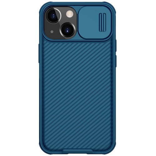 iPhone 13 NILLKIN Black Mirror Pro Series Camshield Full Coverage Dust-proof Scratch Resistant Phone Case - Blue
