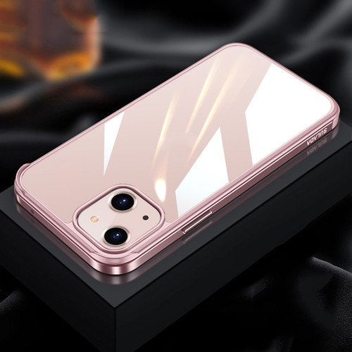 iPhone 13 SULADA Metal Frame + Nano Glass + TPU Phone Case - Pink