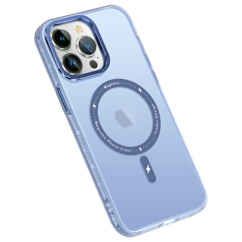 iPhone 13 Colorful Series TPU+PC Magsafe Magnetic Phone Case - Blue