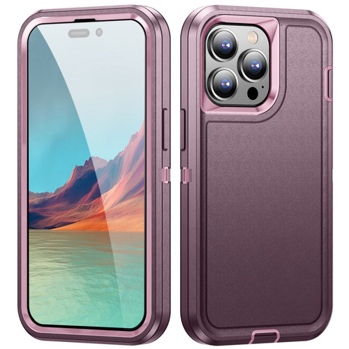 iPhone 15 Pro Max Life Waterproof Rugged Phone Case - Purple + Pink