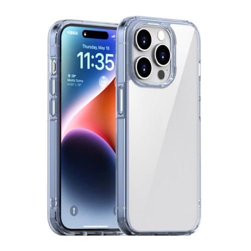 iPhone 15 Pro Max iPAKY Aurora Series Shockproof PC + TPU Protective Phone Case - Transparent Blue