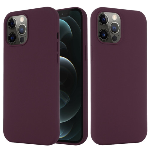 iPhone 15 Pro Max Shockproof Silicone Magsafe Phone Case - Plum Color