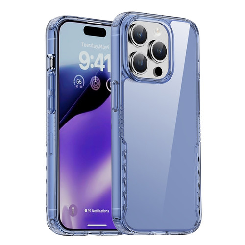 iPhone 15 Pro iPAKY YG Series Transparent PC+TPU Phone Case - Transparent Blue