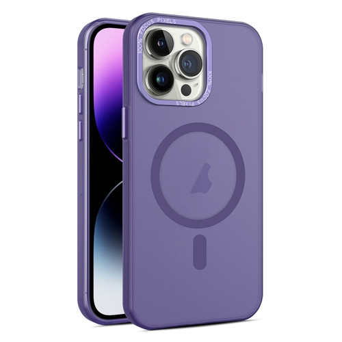 iPhone 15 Pro MagSafe Frosted Translucent Mist Phone Case - Dark Purple
