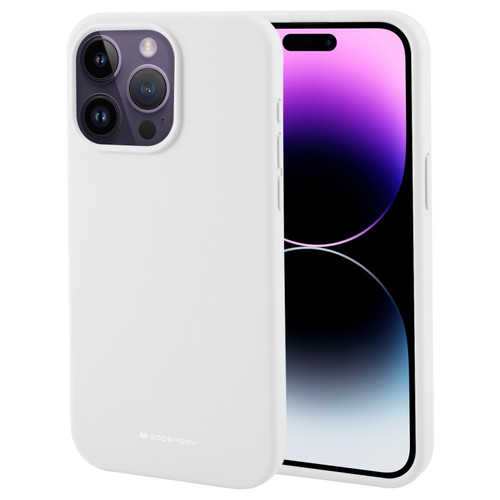 iPhone 15 Pro GOOSPERY SILICONE Silky Soft TPU Phone Case - White