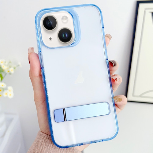 iPhone 15 Plus Linear Shape Holder Phone Case - Blue