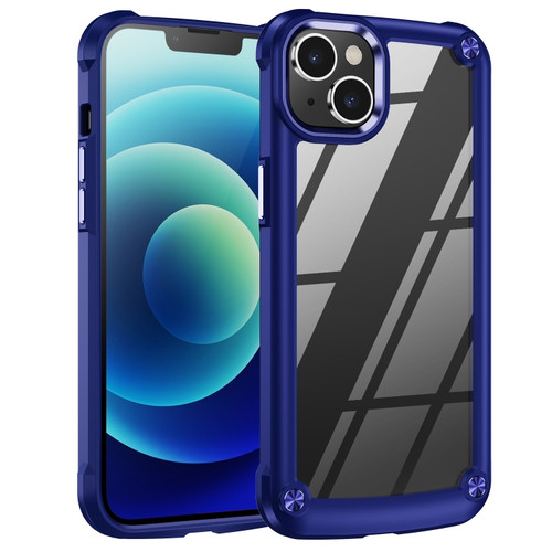 iPhone 15 Plus TPU + PC Lens Protection Phone Case - Blue