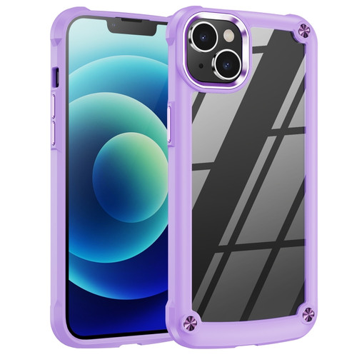 iPhone 15 Plus TPU + PC Lens Protection Phone Case - Purple
