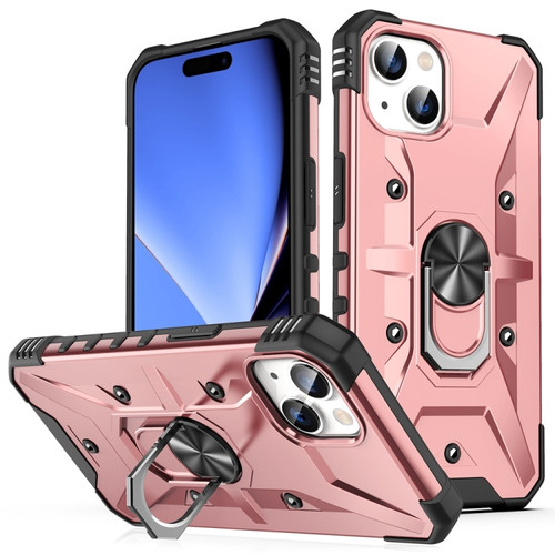 iPhone 15 Plus Ring Holder Phone Case  - Rose Gold