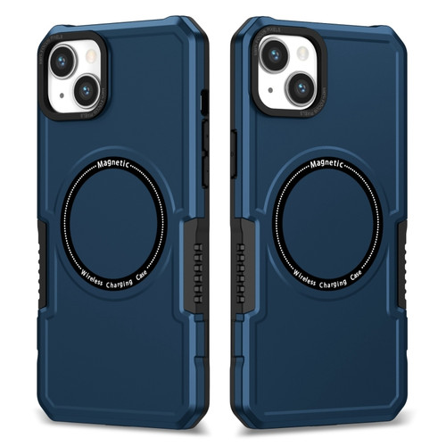 iPhone 15 Plus MagSafe Shockproof Armor Phone Case - Dark Blue