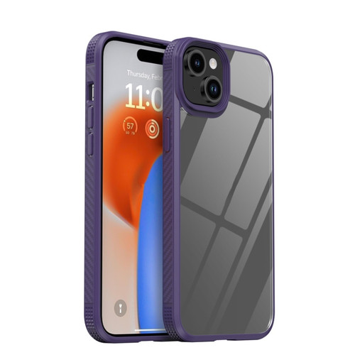 iPhone 15 Plus iPAKY MG Series Transparent PC+TPU Phone Case - Purple