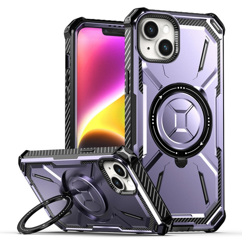 iPhone 15 Plus Armor Series MagSafe Magnetic Holder Phone Case - Light Purple