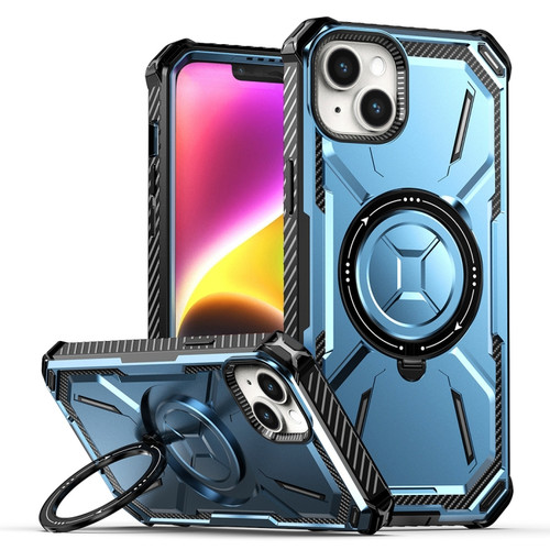 iPhone 15 Plus Armor Series MagSafe Magnetic Holder Phone Case - Blue