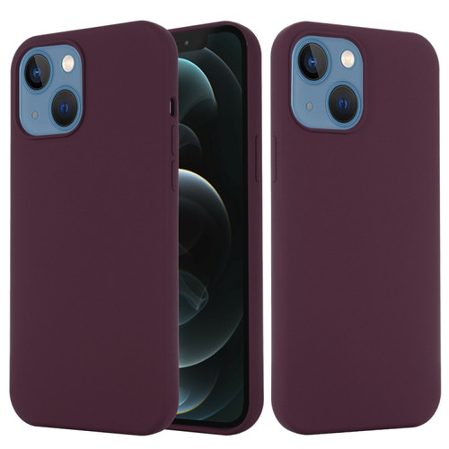 iPhone 15 Plus Shockproof Silicone Magsafe Phone Case - Plum Color