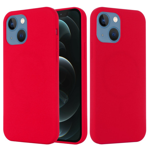 iPhone 15 Plus Shockproof Silicone Magsafe Phone Case - Red