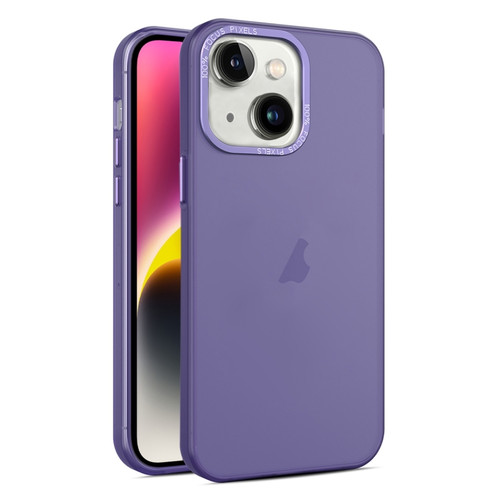 iPhone 15 Frosted Translucent Mist Phone Case - Dark Purple