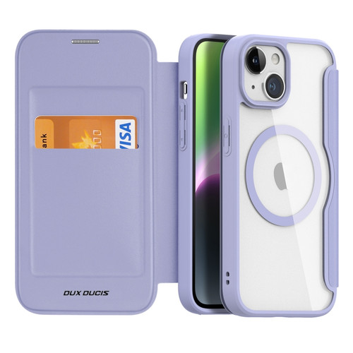 iPhone 15 DUX DUCIS Skin X Pro Series Magsafe PC + TPU Phone Leather Case - Purple