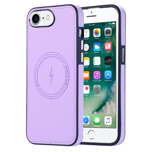 iPhone SE 2022 / 2020 / 8 / 7 Side Leather Magsafe Phone Case - Light Purple