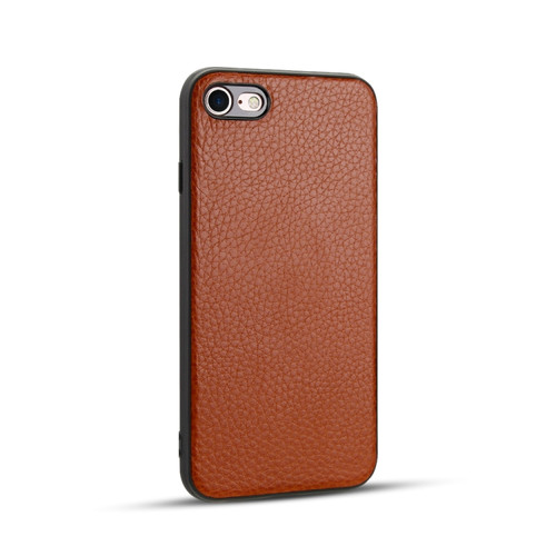 iPhone SE 2022 / SE 2020 / 8 / 7  Litchi  PU Leather Anti-falling TPU Protective Case - Brown