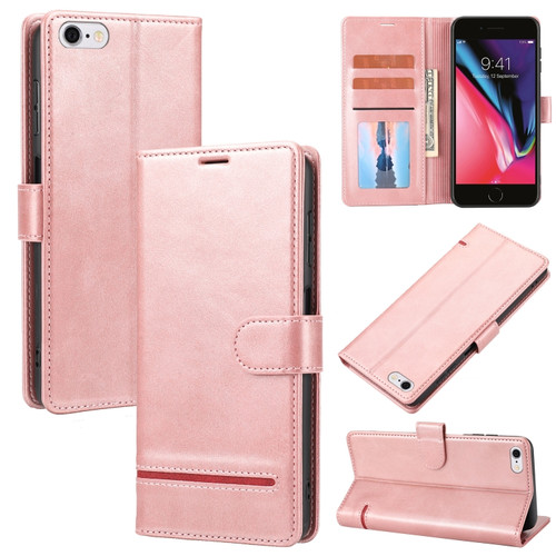 iPhone SE 2022 / SE 2020 / 8 / 7 Classic Wallet Flip Leather Phone Case - Pink