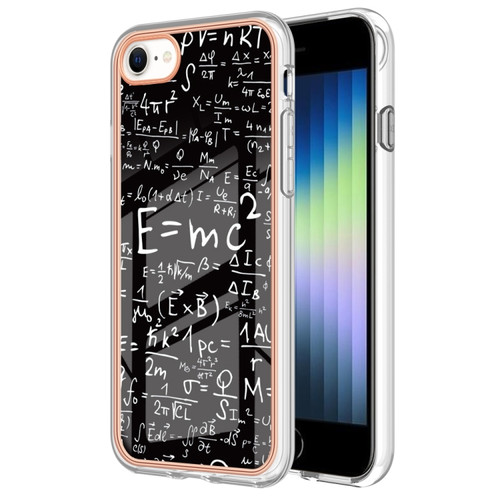 iPhone SE 2022 / SE 2020 / 8 / 7 Electroplating Marble Dual-side IMD Phone Case - Equation