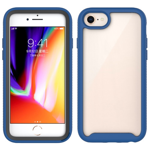 iPhone SE 2022 / SE 2020 / 8 / 7 Starry Sky Solid Color Series Shockproof PC + TPU Protective Case - Royal Blue