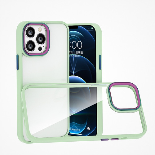 iPhone 12 Pro Max Colorful Metal Lens Ring Phone Case - Green