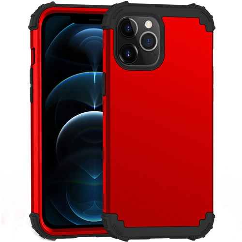 iPhone 12 Pro Max PC+ Silicone Three-piece Anti-drop Mobile Phone Protective Back Cover - Red