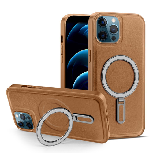 iPhone 12 Pro Max MagSafe Magnetic Holder Phone Case - Brown