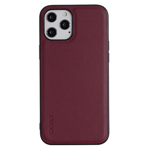 iPhone 12 Pro Max GEBEI Full-coverage Shockproof Leather Protective Case - Red