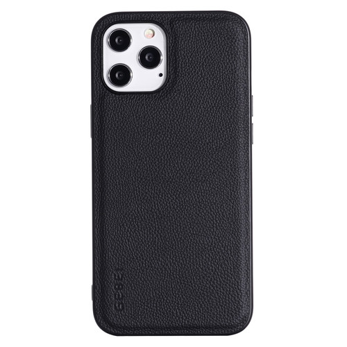 iPhone 12 Pro Max GEBEI Full-coverage Shockproof Leather Protective Case - Black