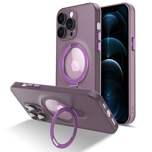 iPhone 12 Pro Max MagSafe Magnetic Multifunctional Holder Phone Case - Purple
