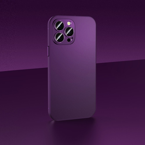 iPhone 12 Pro Max Skin Feel Frosted Metal Phone Case - Purple